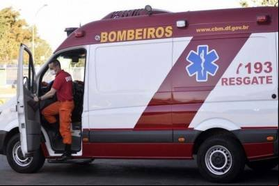 Quando o resgate chegou ao local, o ciclista estava em estado grave - (crédito: Credito:CBDF ) Quando o resgate chegou ao local, o ciclista estava em estado grave - (crédito: Credito:CBDF )